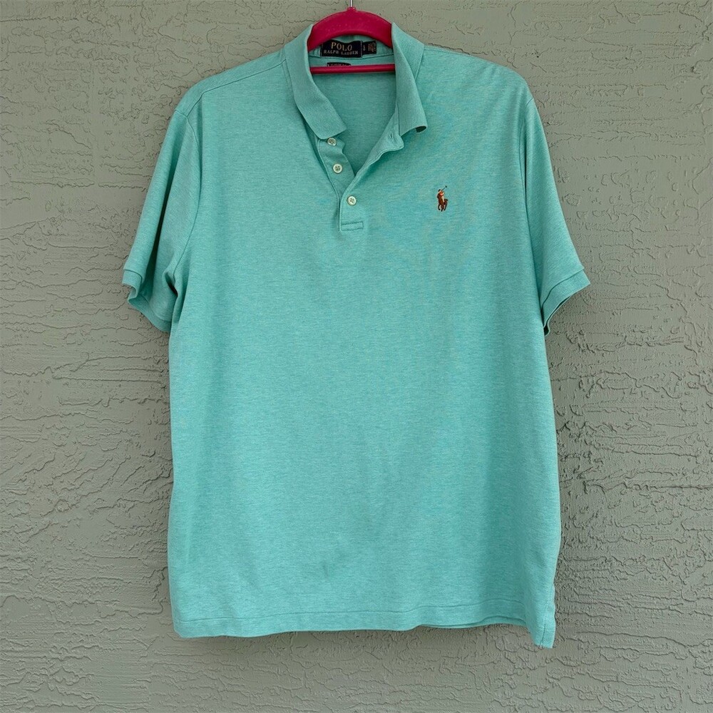Polo Ralph Lauren Polo Shirt Mens L Classic Fit Short Sleeve Solid